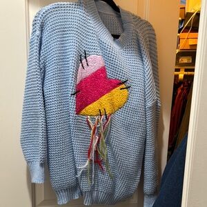 Artsy Blue Sweater